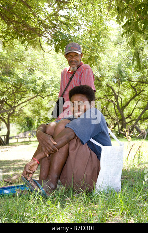 Rabaul Papa New Guinea Man and Women Stock Photo