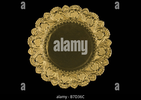 A gold ornamental plate Stock Photo