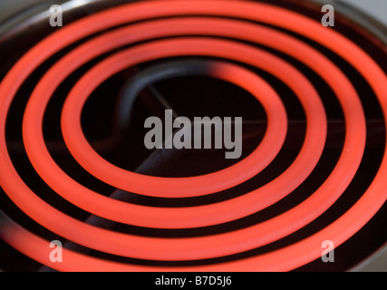 Red hot element on a stove - Free Stock Image