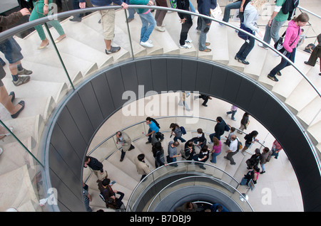 Stairs in Louvre Museum, Paris, France, Europe Stock Photo