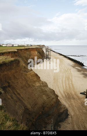 North Norfolk Happisburgh Coastal Erosion, Images Showing The Sea ...