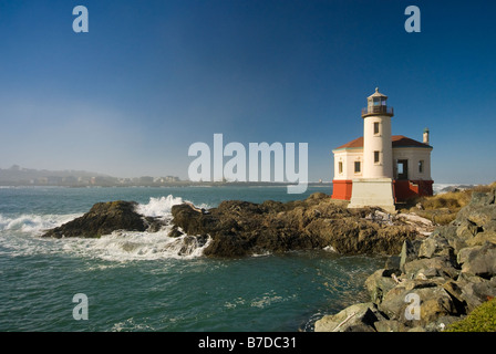 Coquille River Lighthouse in Bullards Beach State Park Oregon USA Stock Photo