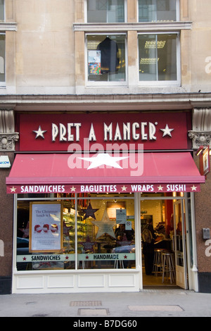 Pret A Manger on London Wall, City of London Stock Photo