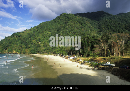 beach at Las Cuevas Bay, Trinidad and Tobago Stock Photo