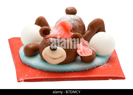 sugary figure toy decoration sugar chocolate little small pieces dessert caramel flavor favourite enjoy ornamentation decoration Stock Photo