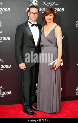 Guy Pearce and wife Kate Pearce at the L'Oreal 2008 AFO Awards, Princess Theatre, Melbourne, Australia Stock Photo