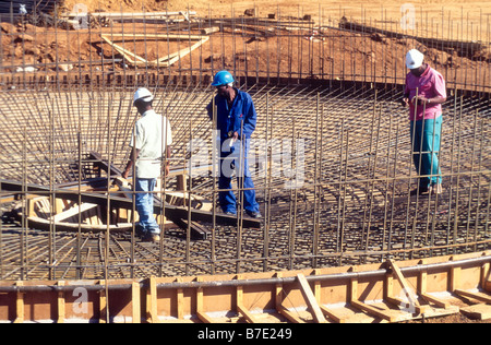 Steel work for concrete construction Stock Photo