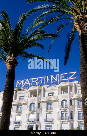 The prestigious Martinez palace in the Cannes Croisette Stock Photo