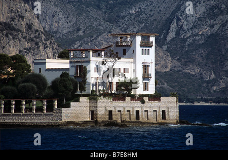 Waterfront Greek-style Villa Kerylos (1902-08) on the Shores of the Mediterranean at Beaulieu-sur-Mer, Côte-d'Azur, France Stock Photo