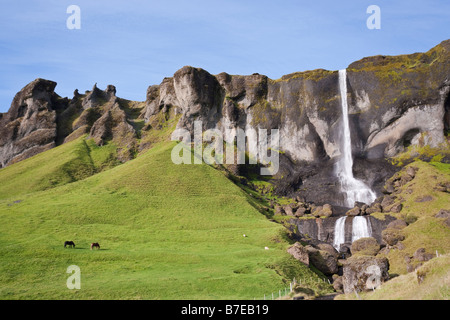 Iceland, southern Iceland, Foss, Foss a Siou Falls Stock Photo