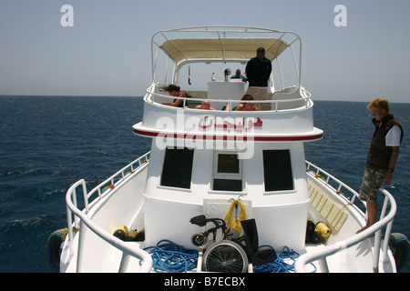 diving boat in red sea Stock Photo