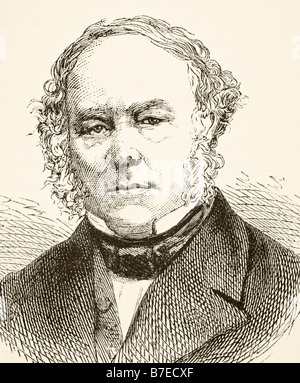 Sir Rowland Hill, 1795 to 1879. Reformer of the British postal service Stock Photo
