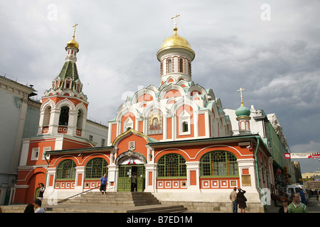 KAZAN CATHEDRAL RED SQUARE MOSCOW RUSSIA 11 June 2008 Stock Photo
