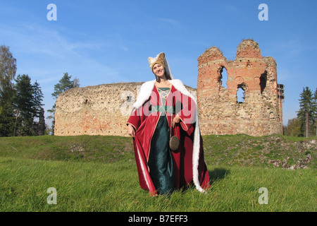 Ruins of Vastseliina Bishop Castle Võru County Estonia Stock Photo