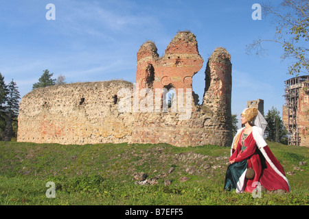 Ruins of Vastseliina Bishop Castle Võru County Estonia Stock Photo