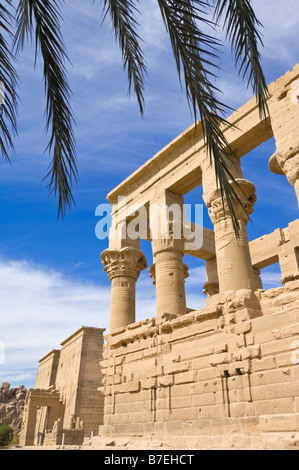 The Kiosk of Trajan in Temple of Isis Philae Aswan Egypt Middle East Stock Photo