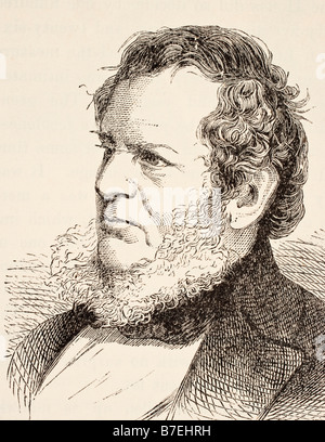 Edward Henry Smith Stanley, Lord Stanley, 15th Earl of Derby, 1826 to 1893. British statesman, three-time Prime Minister of the United Kingdom. Stock Photo