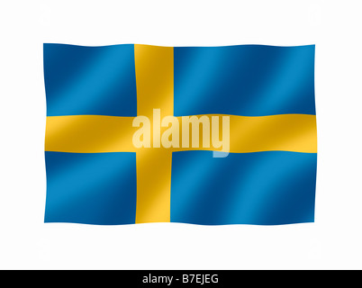 Sweden Swedish National Flag Stock Photo