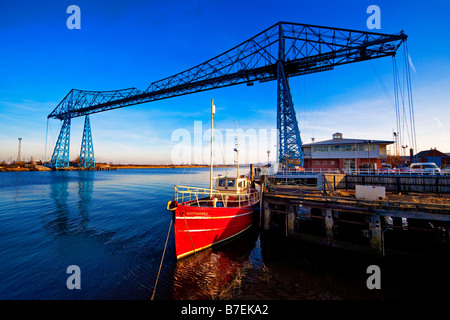 The Transporter Bridge over the River Tees Middlesbrough Tees Valley Cleveland Stock Photo