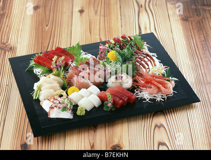 Assorted sashimi Stock Photo