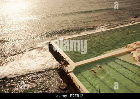 Pool of Bondi Icebergs at sunrise. Stock Photo