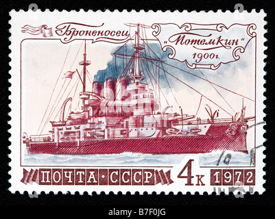 Russian battleship 'Potemkin' (1900), postage stamp, USSR, 1972