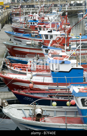 Boats in the harbour in La Coruna, Galicia, Spain. Stock Photo
