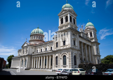 Cathedral of the Blessed Sacrament before earthquake, Barbadoes Street, Christchurch, Canterbury, New Zealand Stock Photo