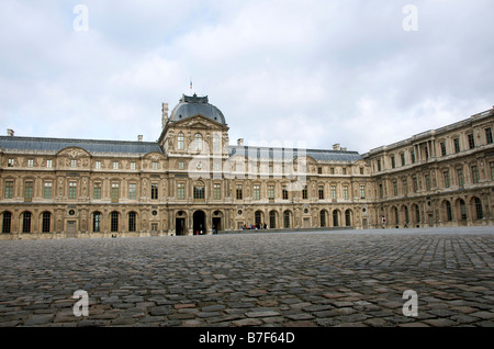 Paris. The Cour Carree (square courtyard) of the Louvre Palace. Ile de france. France Stock Photo