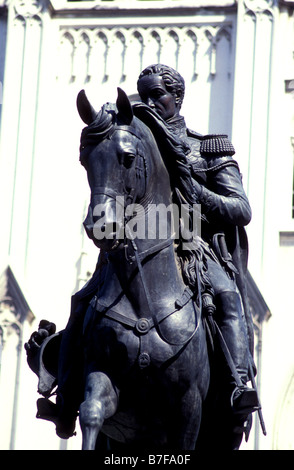 bolivar statue parque bolivar guayaquil ecuador Stock Photo