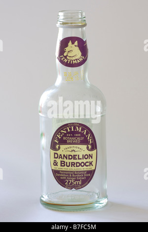 Fentimans Dandelion & Burdock empty bottle Stock Photo