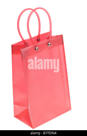 red shopping bag isolated on white background Stock Photo