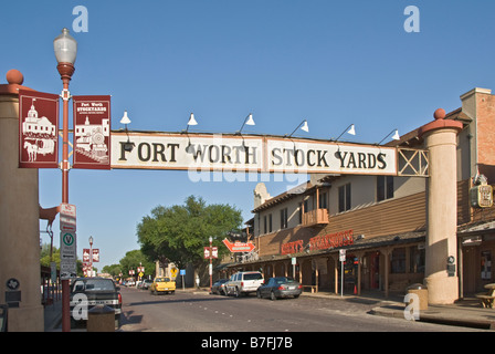 Texas Fort Worth Stockyards National Historic District Exchange Avenue Stock Photo