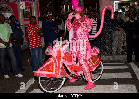 Pink Panther Junkanoo Boxing Day Parade Nassau Bahamas Stock Photo
