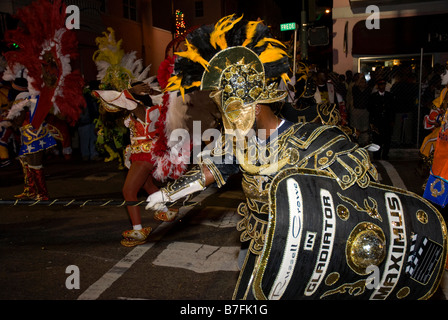 Roman Gladiator Junkanoo Boxing Day Parade Nassau Bahamas Stock Photo