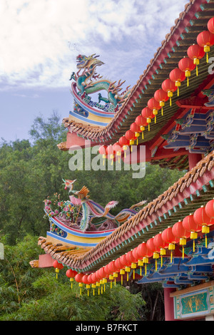 Decoration on the Thean Hou Chinese Temple, Kuala Lumpur, Malaysia Stock Photo