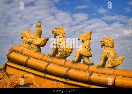 Decorated eaves of the Thean Hou Temple, Kuala Lumpur, Malaysia Stock Photo