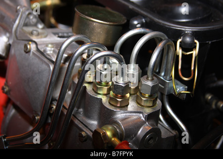 Pipes and fittings on modern racing engine breaking system Stock Photo ...