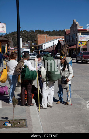 Tarahumara indians Creel Copper Canyon Chihuaua Mexico Stock Photo