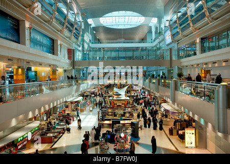 Duty free hall in the airport of Dubai United Arab Emirates Stock Photo