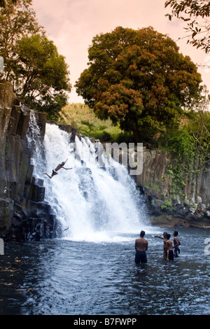 Rochester Falls in Mauritius Africa Stock Photo