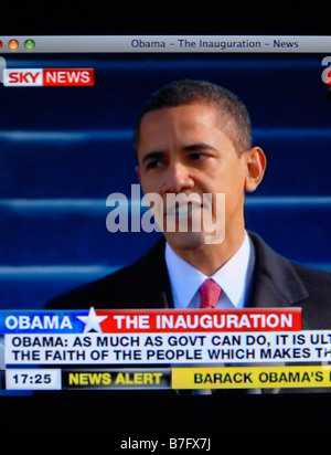 The historic inauguration of Barack Obama on 20th Jan 2009 Stock Photo