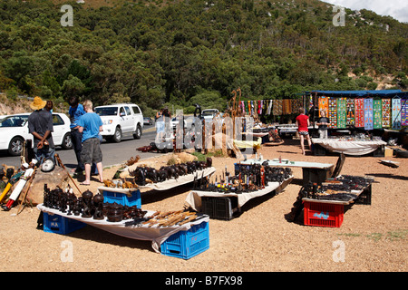 local crafts being sold at the roadside along the M6 near llandudno cape town south africa Stock Photo