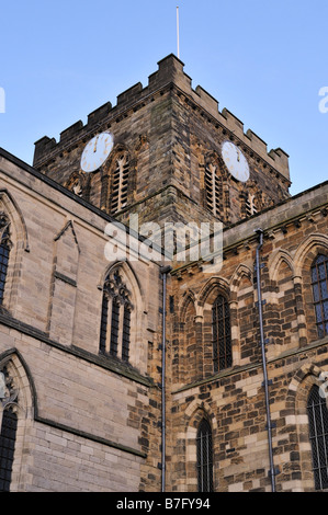 View of part of Hexham Abbey in Northumberland Stock Photo