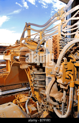 Dusty Dirty Earthmoving Machinery Stock Photo