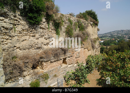 Italy,Campania, Campi Flegrei, the ruins of the acropolis of Cuma. Greek walls. Stock Photo