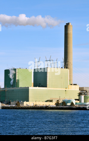 Mirant power generating plant located on the Cape Cod Canal in Massachusetts USA Stock Photo