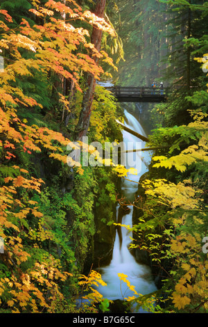 Sol Duc Falls in Olympic National Park, Washington Stock Photo