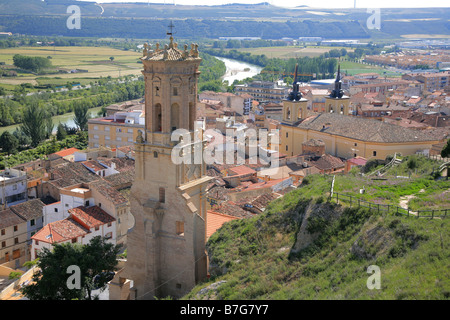 Spanish village of Peralta, Navarre Stock Photo