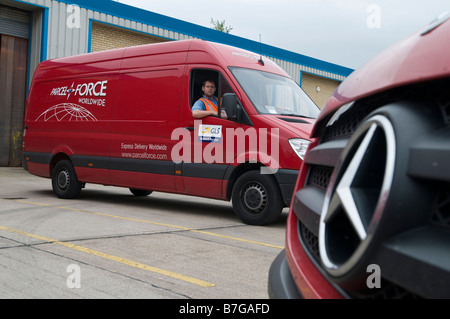 Parcel Force Mercedes Sprinter Delivery Van Stock Photo - Alamy